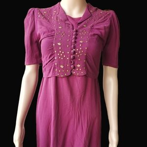 1940's wounded 2 piece dress